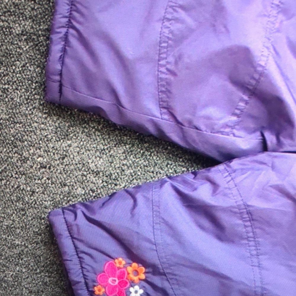 Pacific trail purple flower snow pants bibs ski winter sledding - Picture 4 of 5